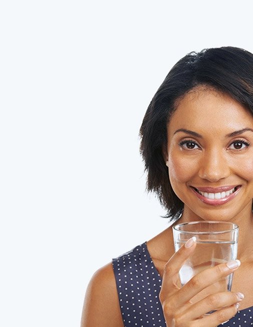 woman drinking water